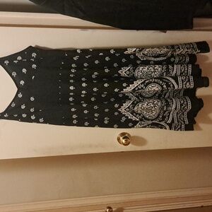 Paisley print adjustable strap summer dress